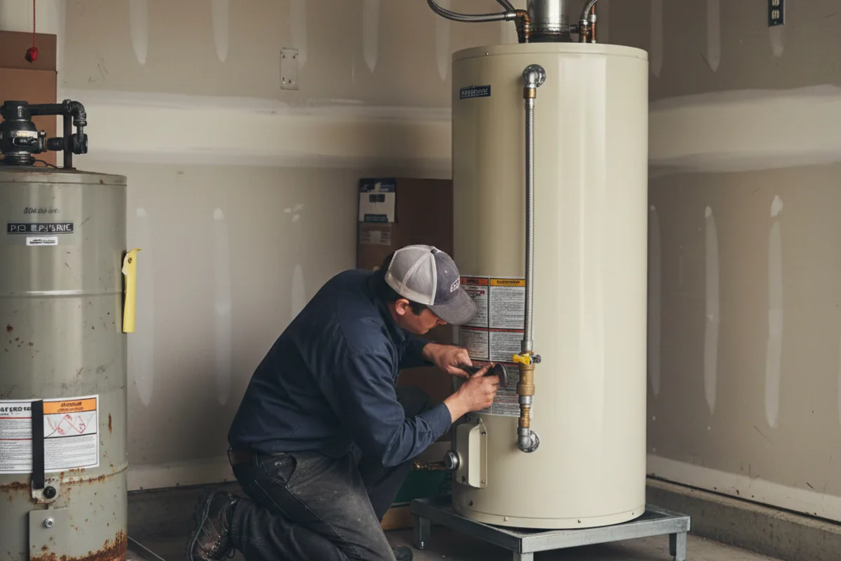 Water heater and shutoff valve replacement in Dorchester